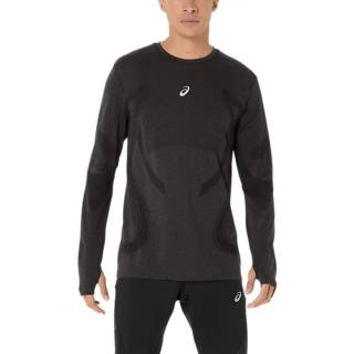 ASICS ROAD T Shirts Men's Black Crew Neck Moderate