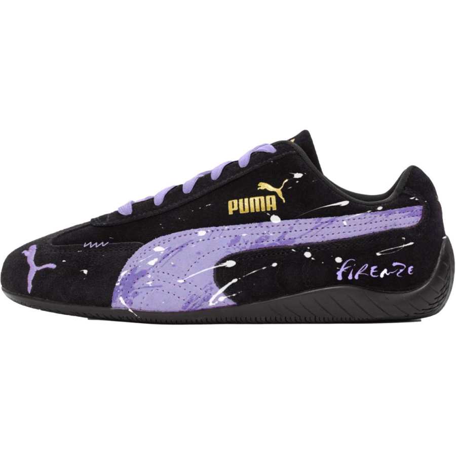 PUMA Speedcat Abrasion Resistant Low top Racing Shoes Unisex Black Purple