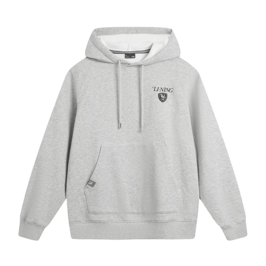 Li-Ning Li Ning Sports Life Collection Fleece Lined Thermal Hooded Sports Fashion Versatile Casual Letter Sweatshirt Men's