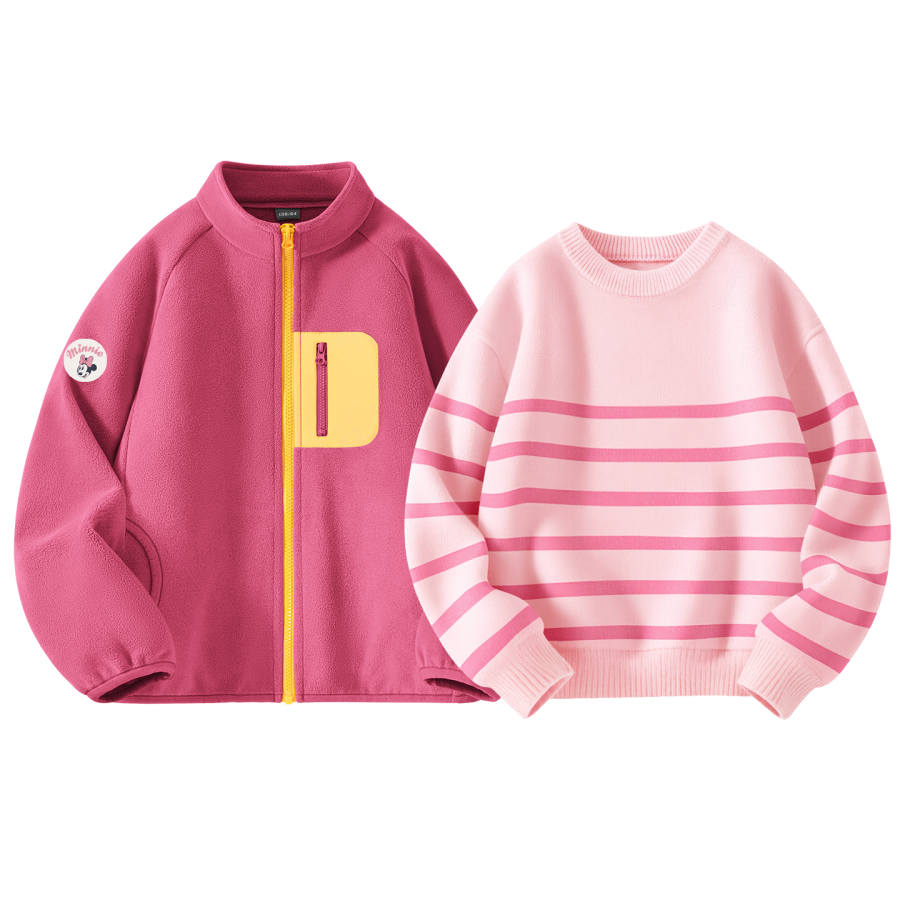 Disney Kids' Fleece Jackets Crew Neck Thickened