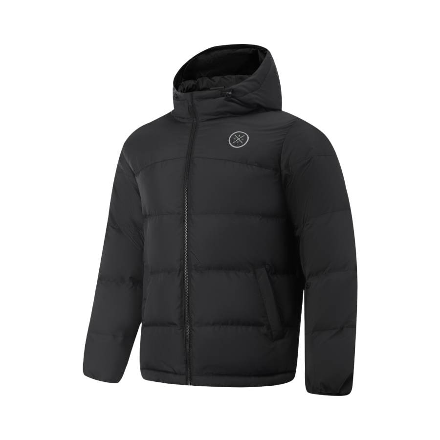 Li-Ning Li Ning Down Jackets Men's Black Hooded Non Detachable Moderate