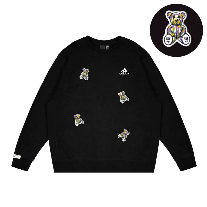 Adidas Adidas LABEL Sweatshirts Unisex Black Crew Neck Moderate Regular