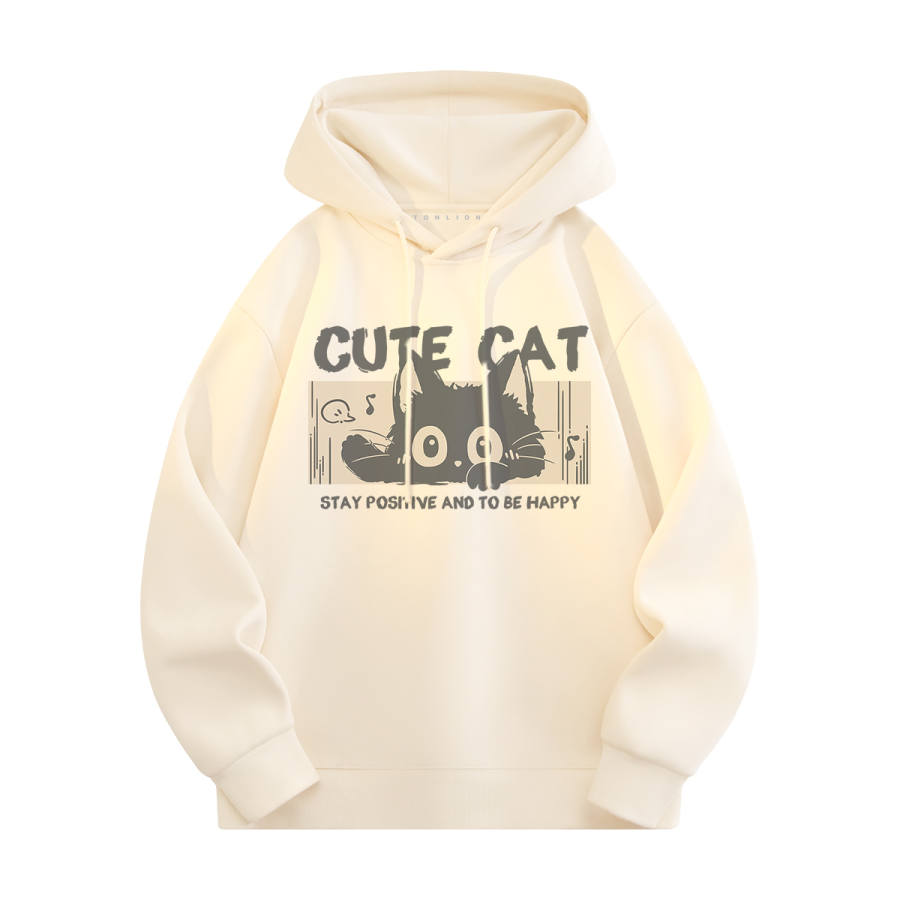 Tonlion Sweatshirts Unisex Hooded Moderate Regular
