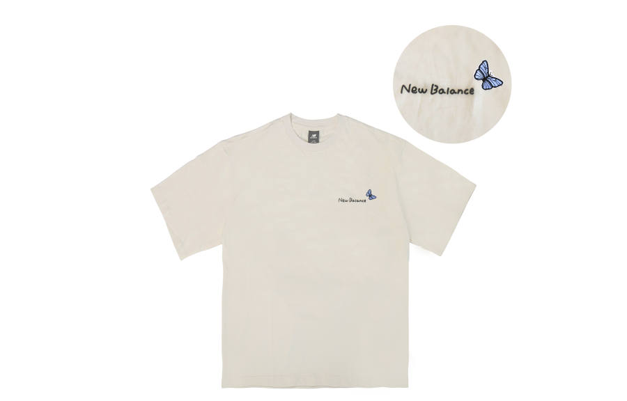 New Balance New Balance T Shirts Unisex Ecru Crew Neck Moderate Straight Fit