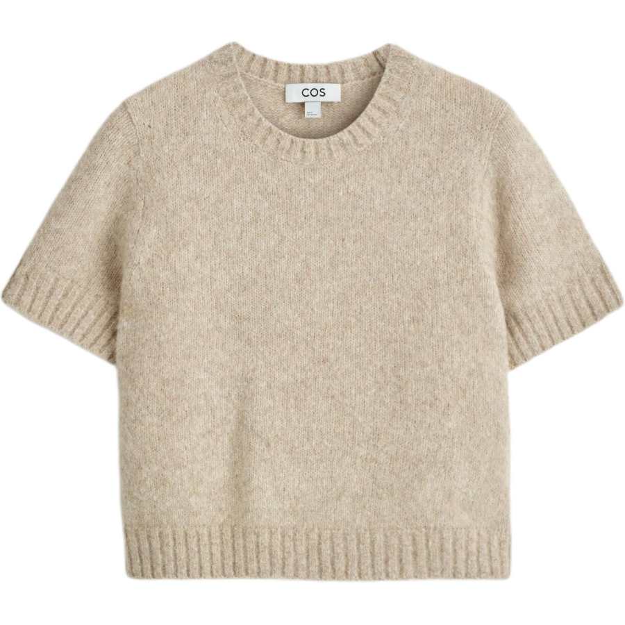 COS Knitwear Women's Beige Crew Neck Moderate