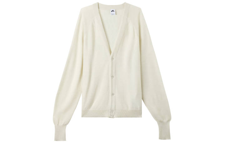 Nike Nike Knitwear Unisex White V Neck Moderate Cardigan