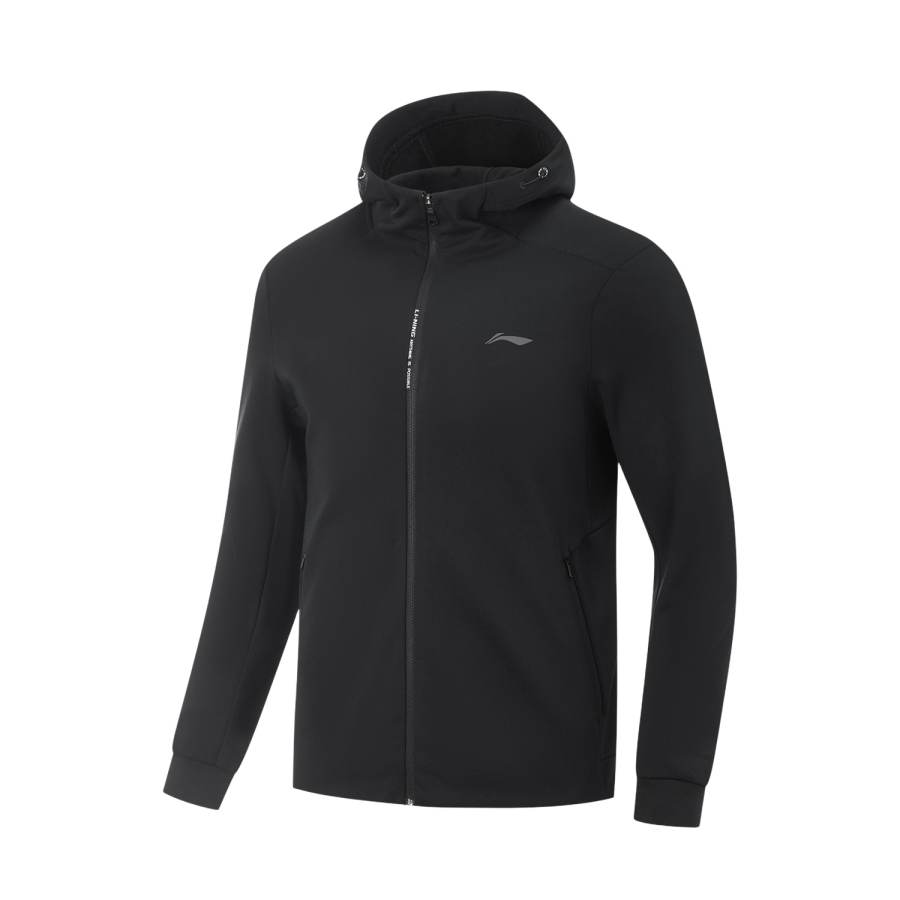 Li-Ning Li Ning Fitness, Fleece Lined Thermal Hooded Athleisure Stitching Jackets & Coats Men's