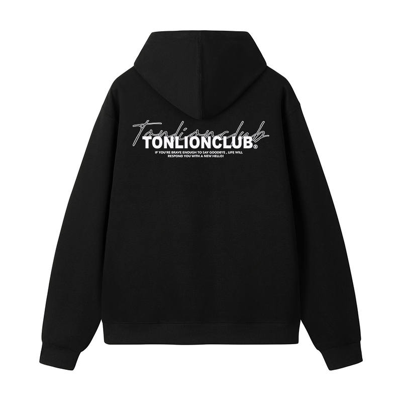 Tonlion Sweatshirts Unisex Hooded Moderate Heavyweight
