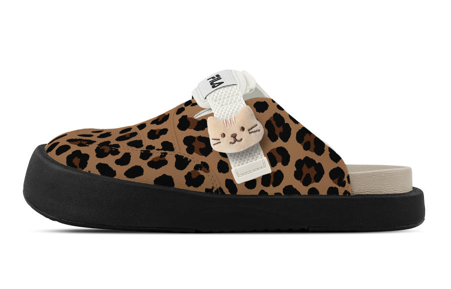 FILA SMILA Cute Pet Design Graffiti Abrasion Resistant Abrasion Resistant Closed Toe Slippers Women's