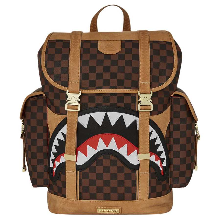 SPRAYGROUND SPRAYGROUND Faux Leather Backpack Unisex Brown