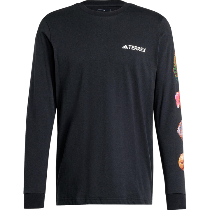 Adidas Adidas Terrex T Shirts Men's Black Crew Neck Moderate