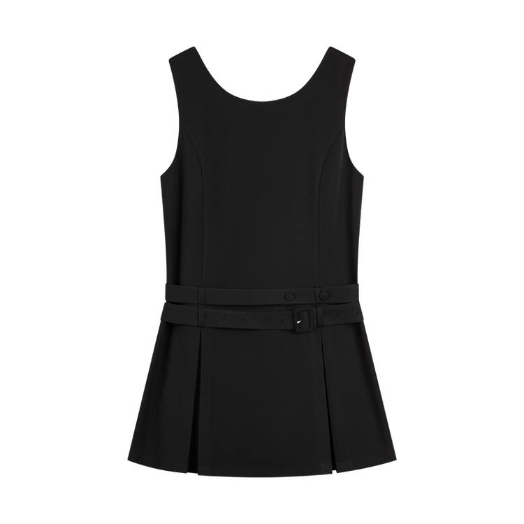 ELLE Sleeveless Dresses Women's Black U Neck Moderate Short