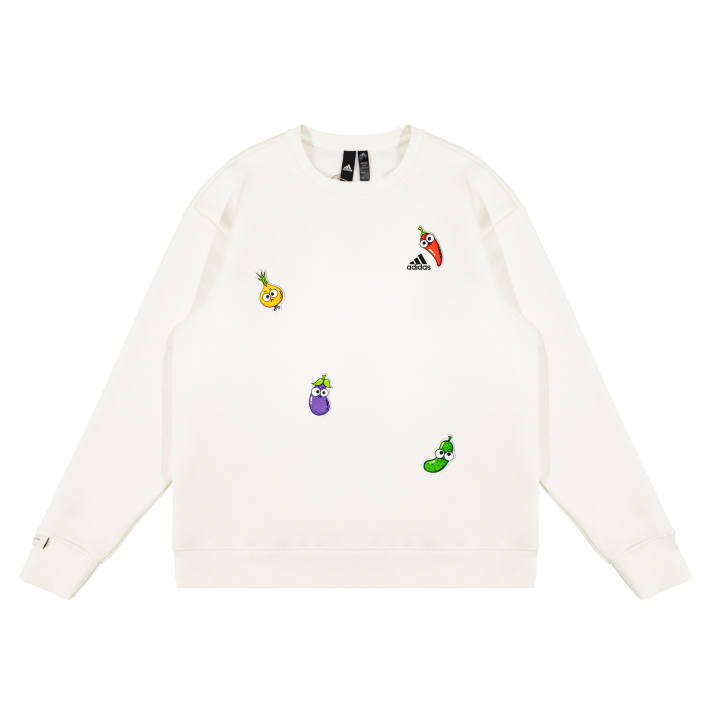 Adidas Adidas LABEL Sweatshirts Unisex White Crew Neck Moderate Regular