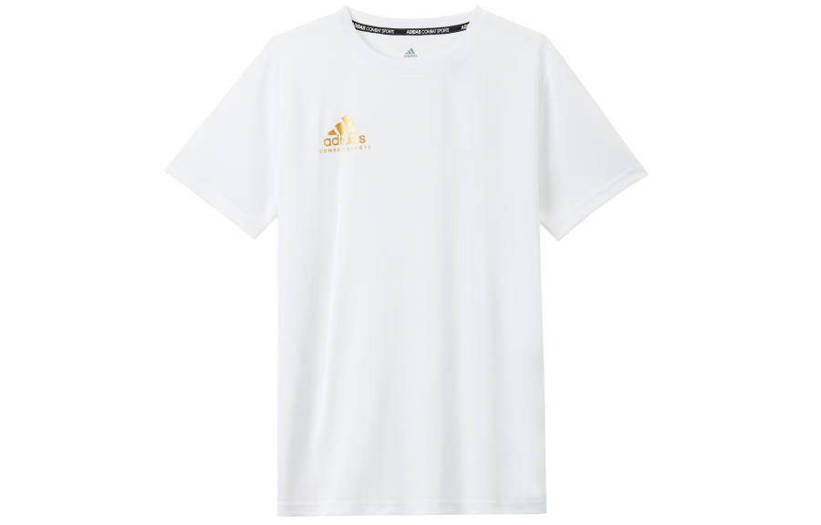 Adidas Adidas Sportlife T Shirt Men's White With Gold Logo