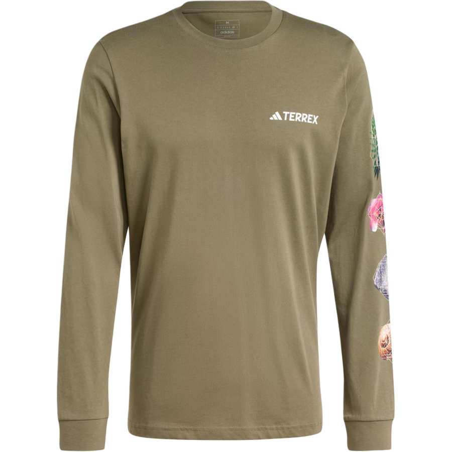 Adidas Adidas Terrex T Shirts Men's Olive Crew Neck Moderate