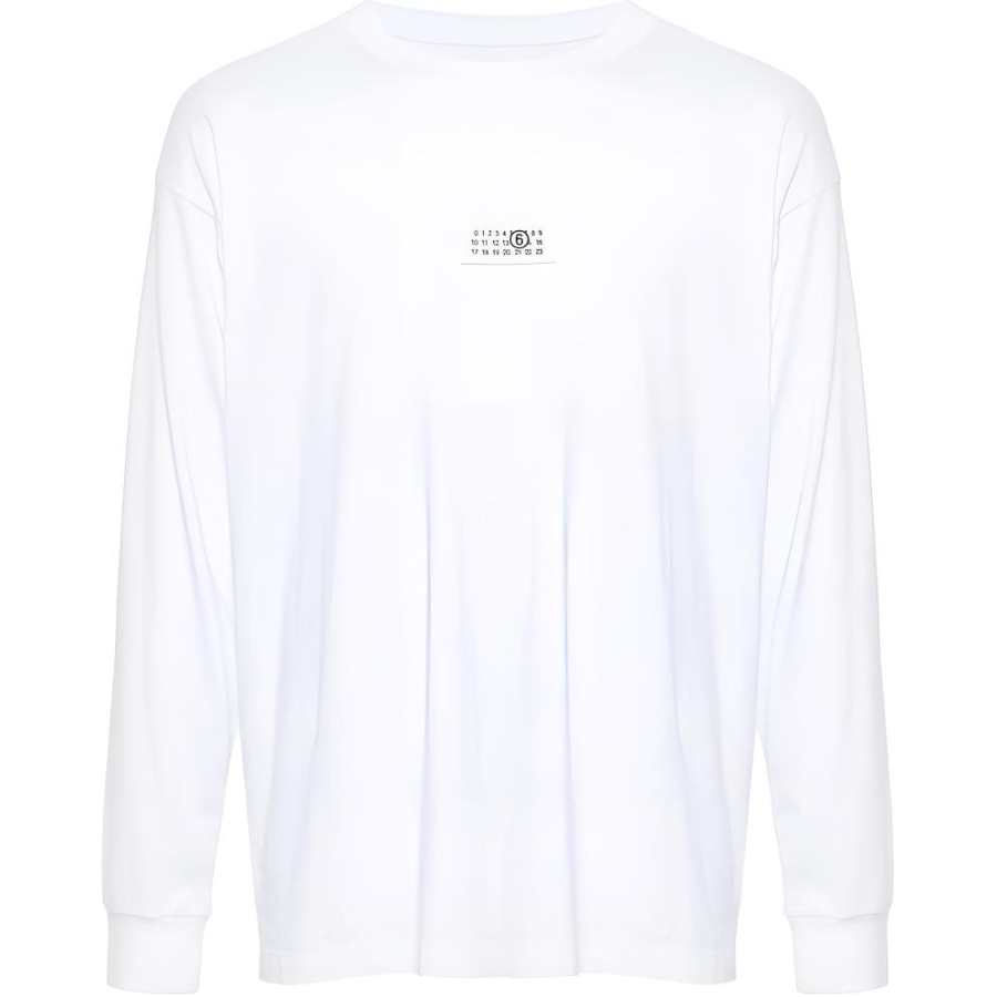 MM6 Maison Margiela Logo Patch Long Sleeved T Shirt