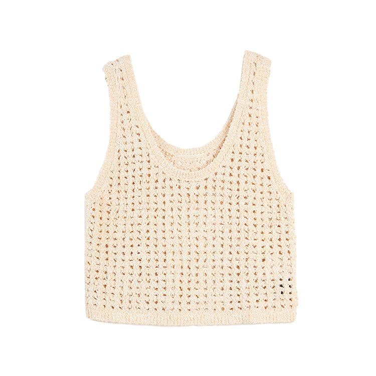 ELLE Tank Tops Women's Beige Yellow Crew Neck Moderate Other