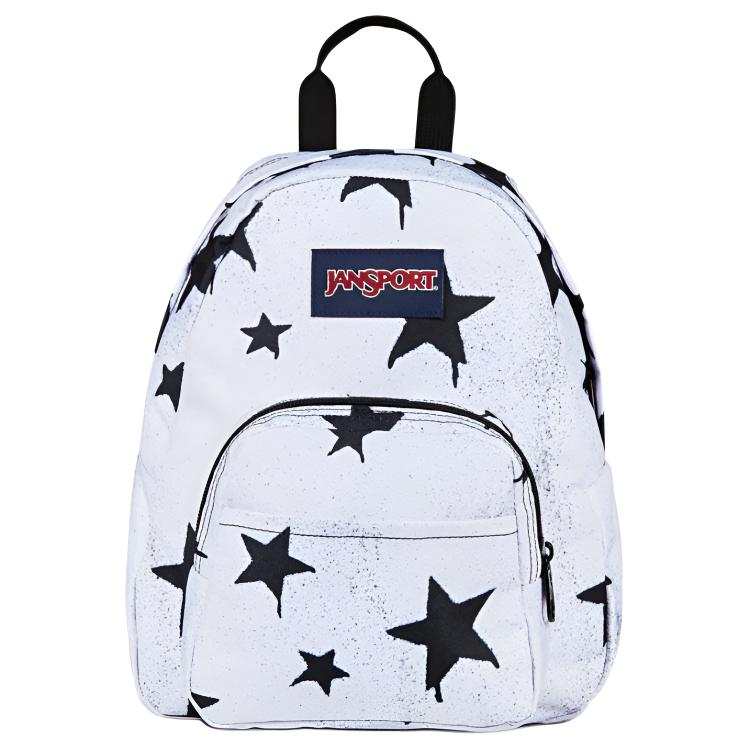 JanSport Zip Closure Backpack Mini Women's White & Black