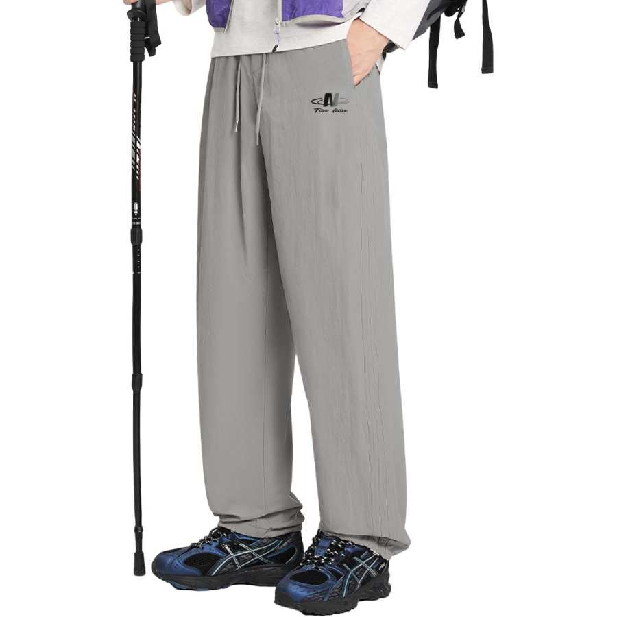 Tonlion Casual Pants Unisex Moderate Straight Fit Pants