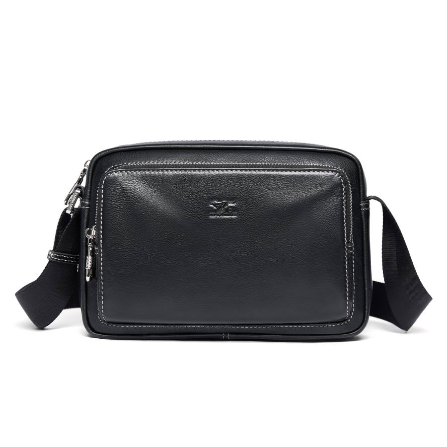 SEPTWOLVES Cow Leather Crossbody Bag QPL Regular Men's Black