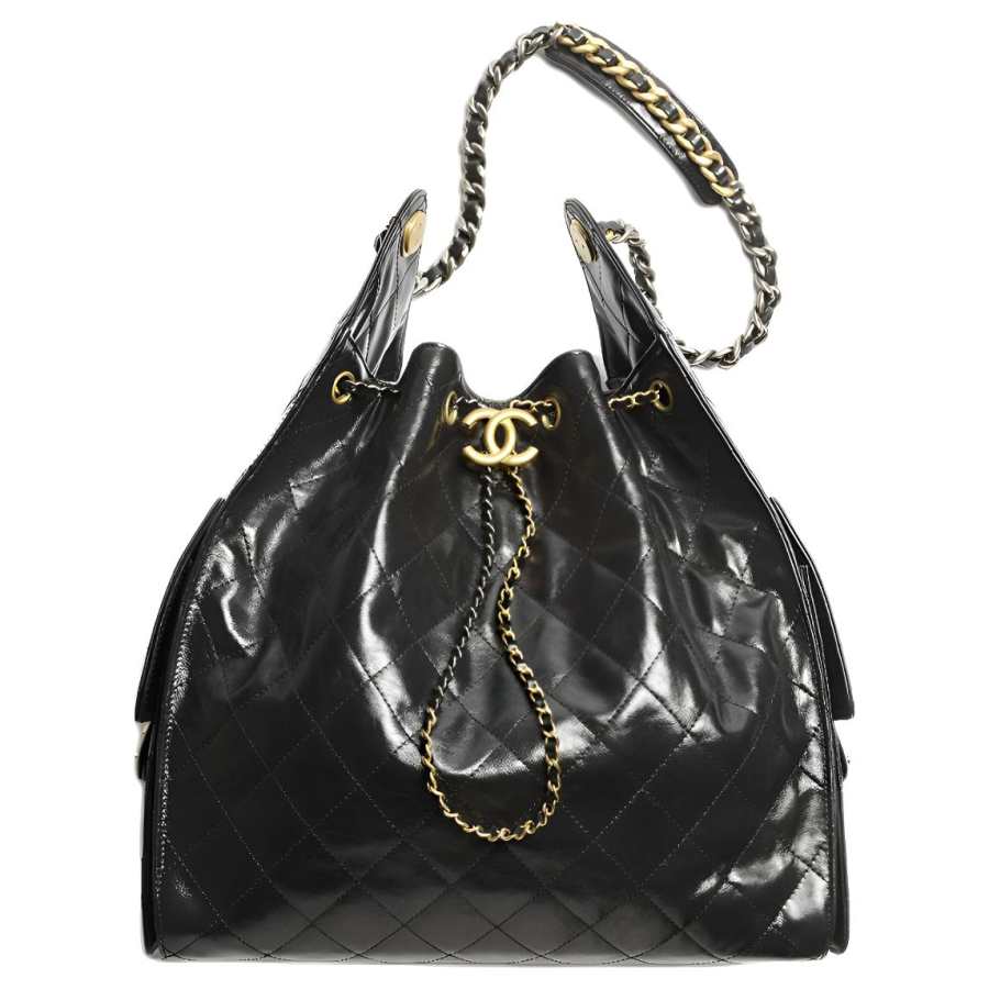 CHANEL 25Bag Cowhide Leather Material One Shoulder Handbag Medium Women's Black