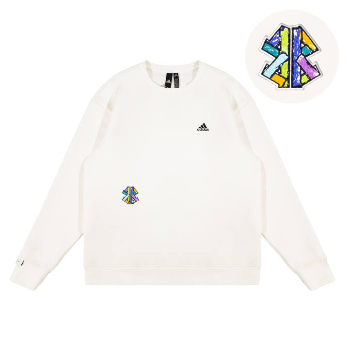 Adidas Adidas LABEL Sweatshirts Unisex White Crew Neck Moderate Regular