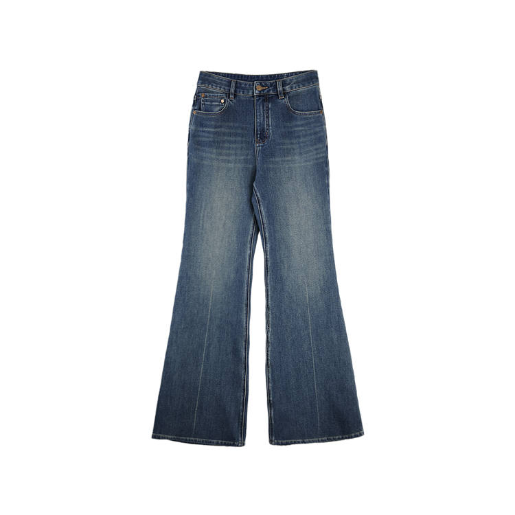 ELLE Jeans Women's Denim Blue Moderate Straight Fit Pants