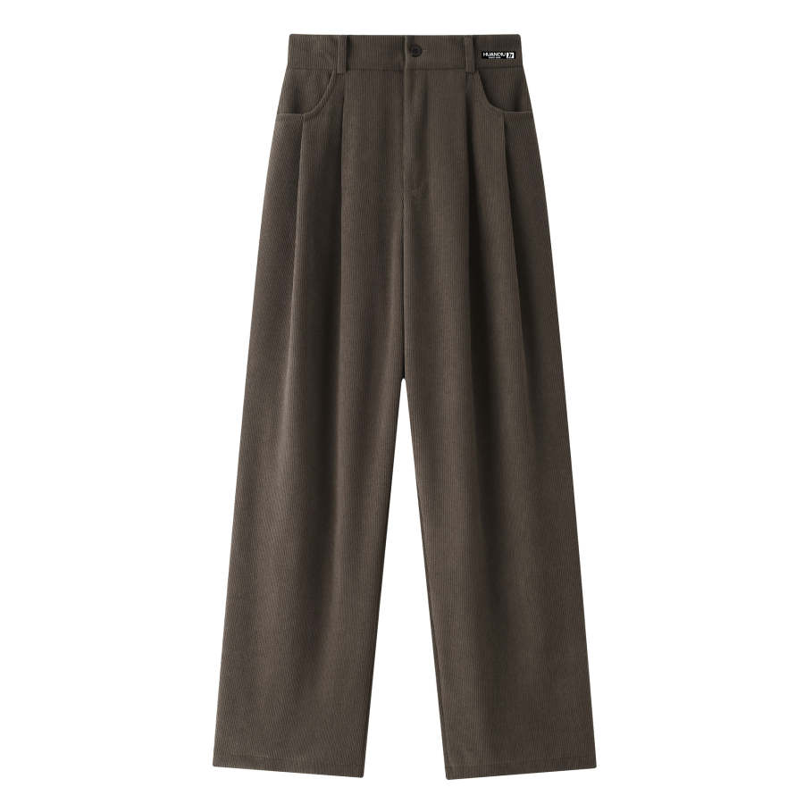 HUANQIU Casual Pants Unisex Moderate Straight Fit Pants