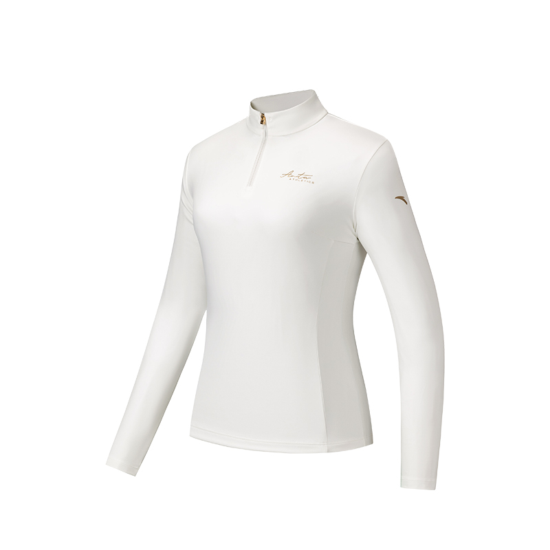 ANTA Knitwear Women's Papyrus White Stand Collar Moderate Other