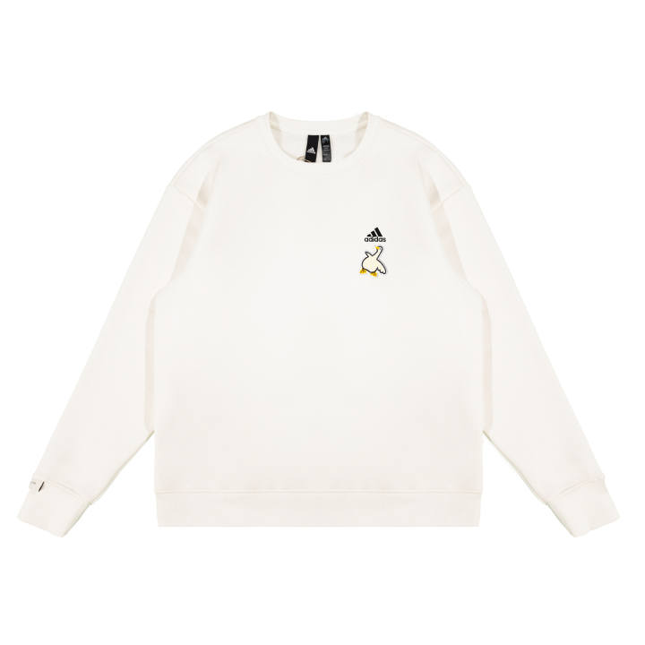 Adidas Adidas LABEL Sweatshirts Unisex White Crew Neck Moderate Regular