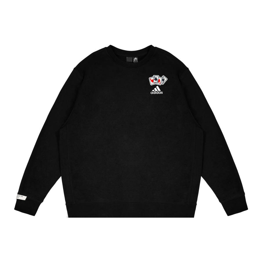 Adidas Adidas LABEL Sweatshirts Unisex Black Crew Neck Moderate Regular