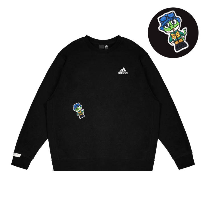 Adidas Adidas LABEL Sweatshirts Unisex Black Crew Neck Moderate Regular