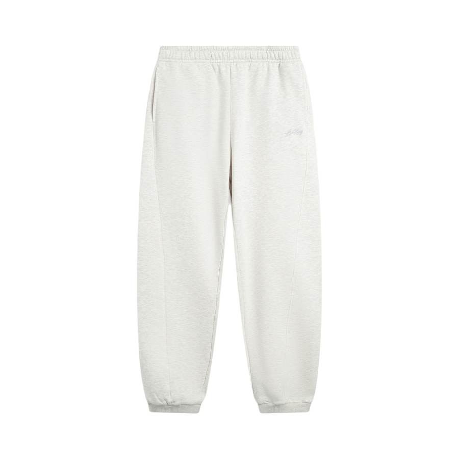 Li-Ning Li Ning Sports Life Collection Fleece Lined Thermal Antibacterial Anti Static Loose Fit Letter Knitted Sweatpants