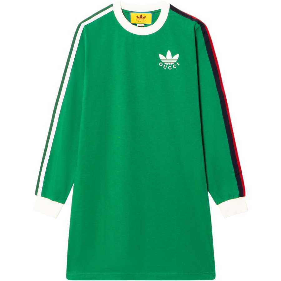 GUCCI x Adidas Originals FW22 Long Sleeved Dress Women's Green