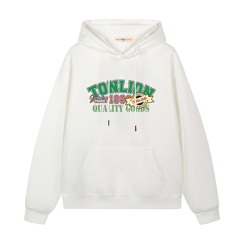 Tonlion Sweatshirts Unisex Hooded Moderate Heavyweight
