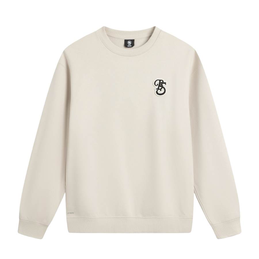 Li-Ning Li Ning Basketball Collection Sweatshirts Men's Gravel White Gray Crew Neck Thickened Other