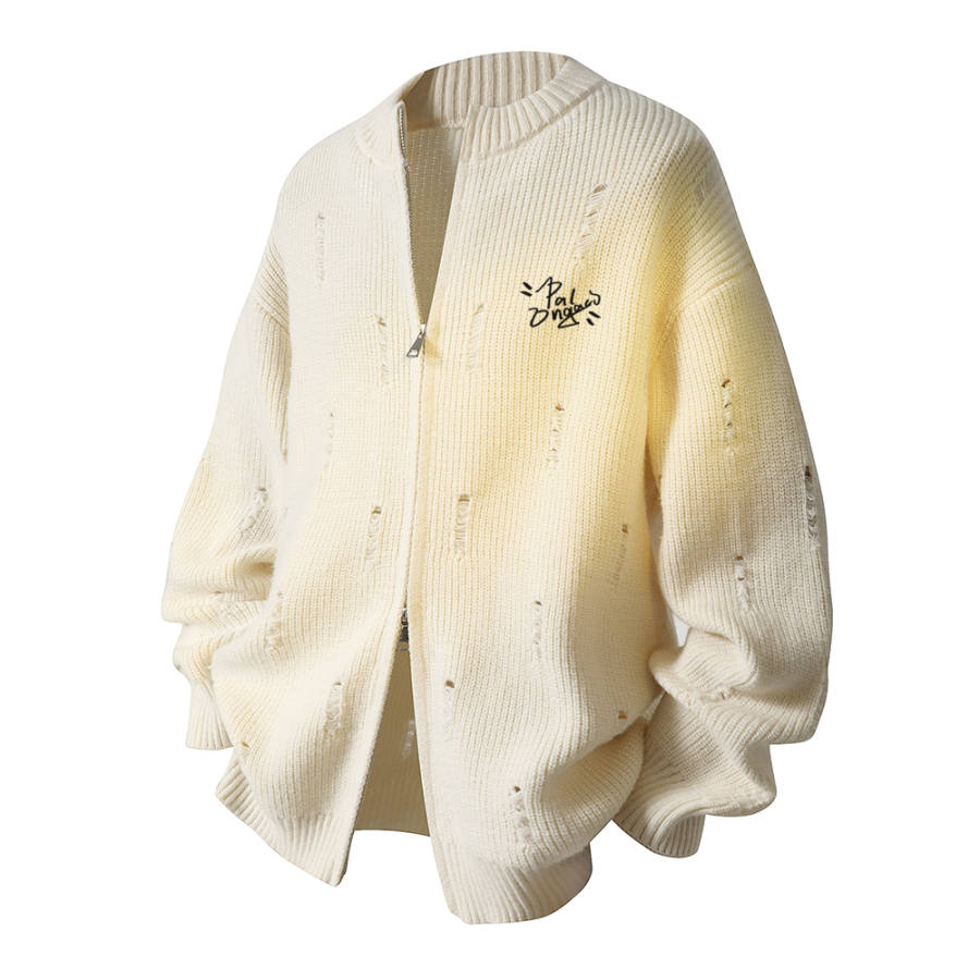 PAL ONGACO Knitwear Unisex Crew Neck Moderate Cardigan