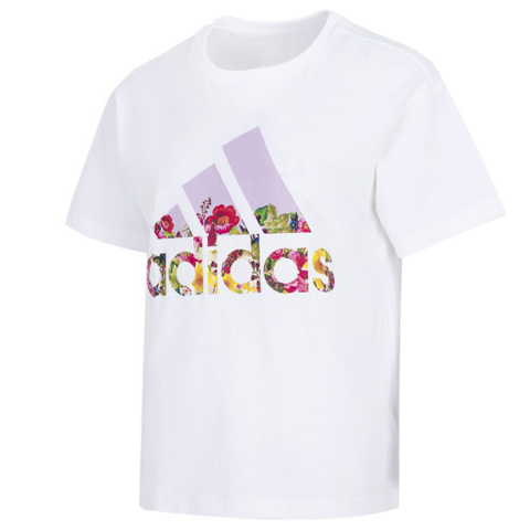 Adidas Adidas Drop Shoulder Sleeve T Shirt Women's White