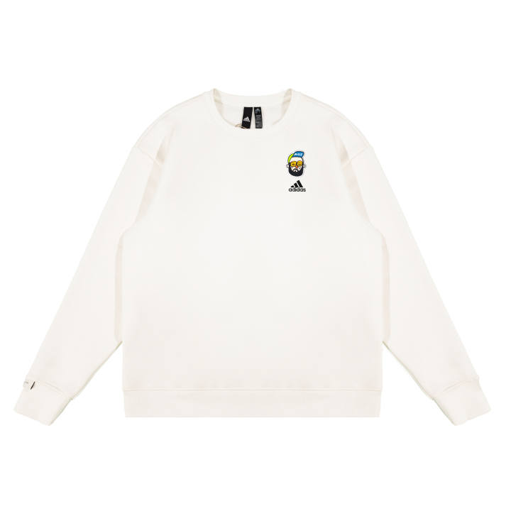 Adidas Adidas LABEL Sweatshirts Unisex White Crew Neck Moderate Regular