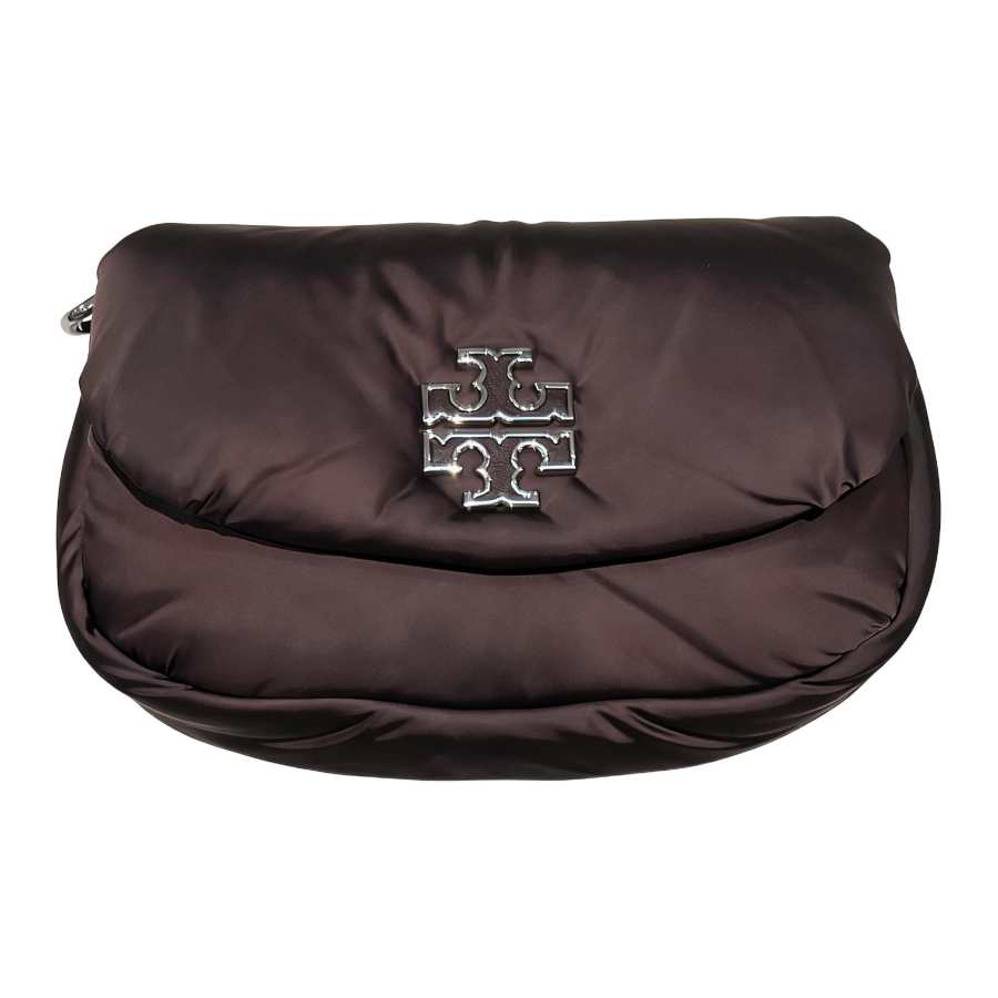 TORY BURCH Fabric Shoulder Bag, Crossbody Bag Women's Coffee Brown