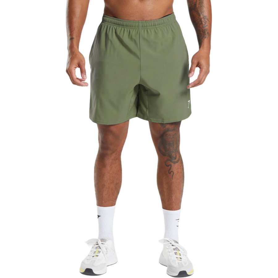 GYMSHARK ARRIVAL SHORTS Sports Shorts Men's Olive