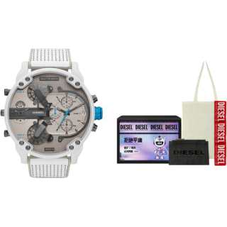 DIESEL MR. DADDY Wrist Watches Quartz Movement Stainless Steel Strap Gray Dial Men's Watches