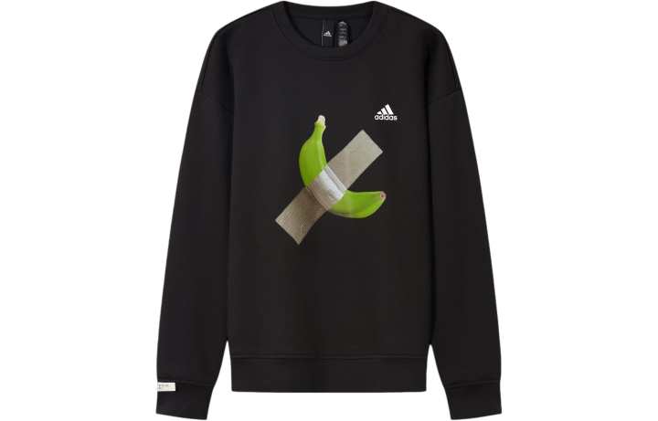 Adidas Adidas LABEL Sweatshirts Unisex Black Crew Neck Moderate Regular