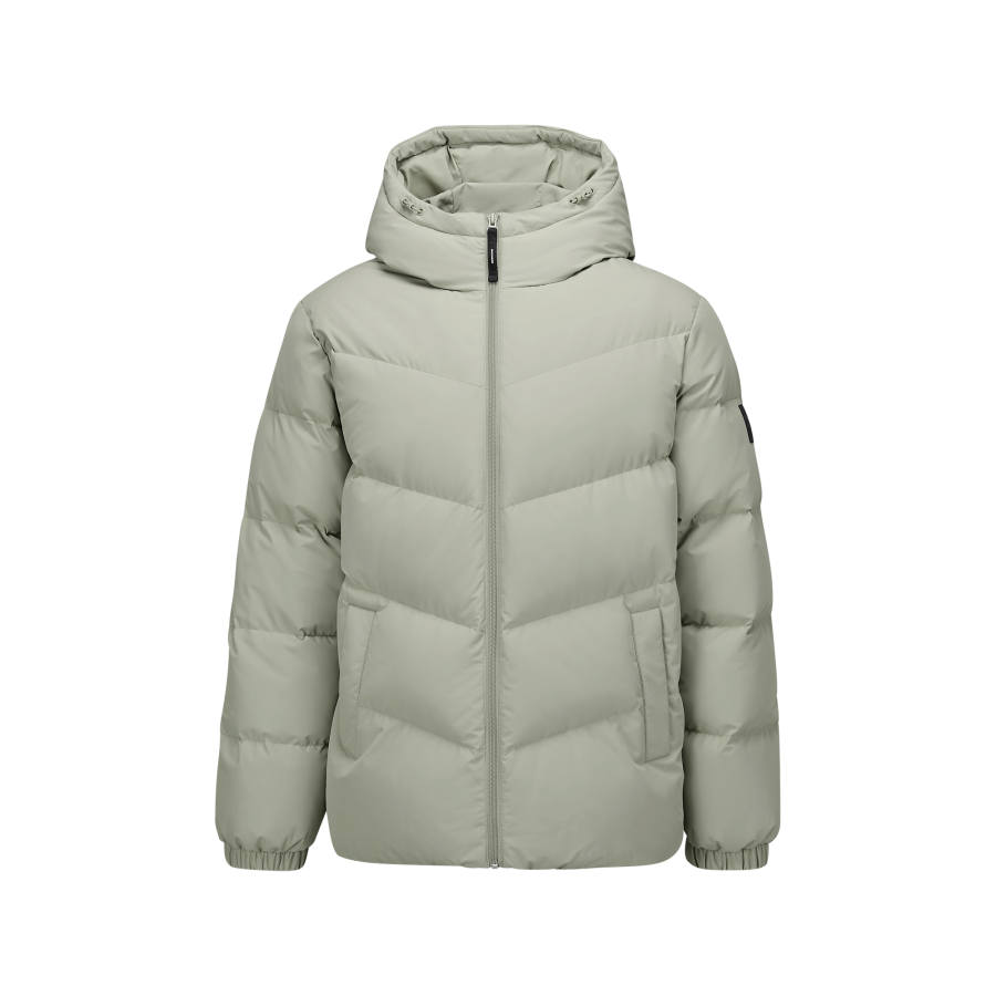 Skechers Down Jackets Men's Rainy Day Gray 04H0 Hooded Thickened