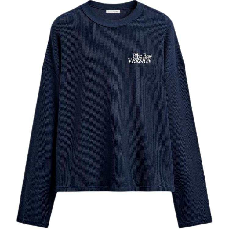 ZARA Sweatshirts Men's Bright Blue Crew Neck Moderate