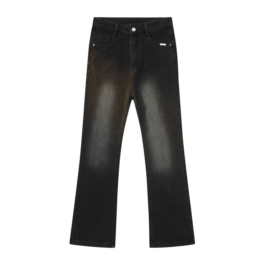 HUANQIU Jeans Unisex Moderate Flared Pants