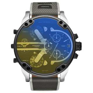 DIESEL MR. DADDY Wrist Watches Quartz Movement Leather Strap Black Dial Men's Watches