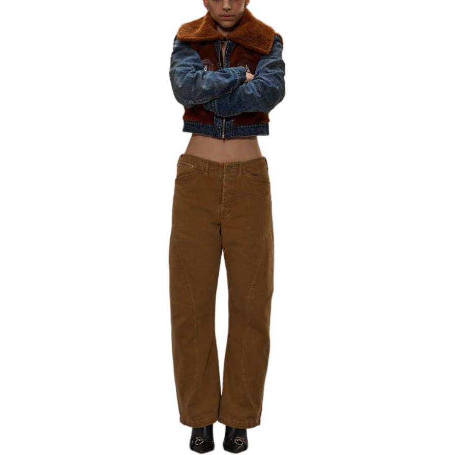 R13 Casual Pants Women's Light Brown Moderate Wide Leg Pants