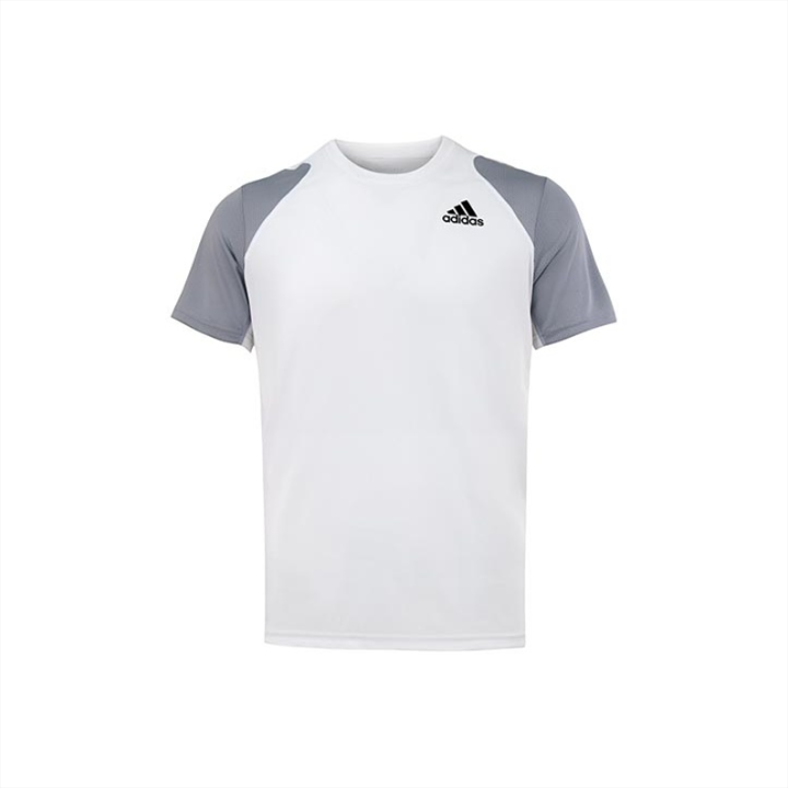 Adidas Adidas T Shirts Men's White Crew Neck Moderate Straight Fit