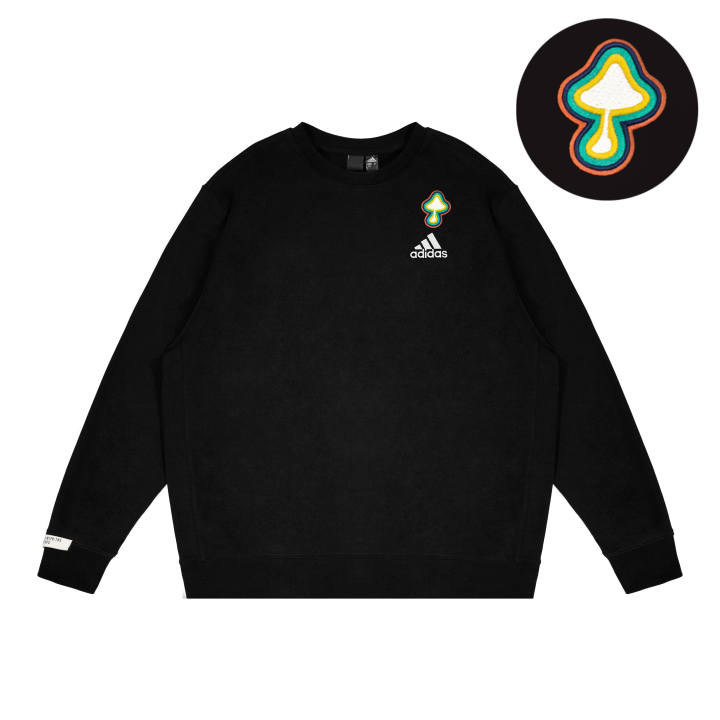 Adidas Adidas Sweatshirts Unisex Black Crew Neck Thickened Regular